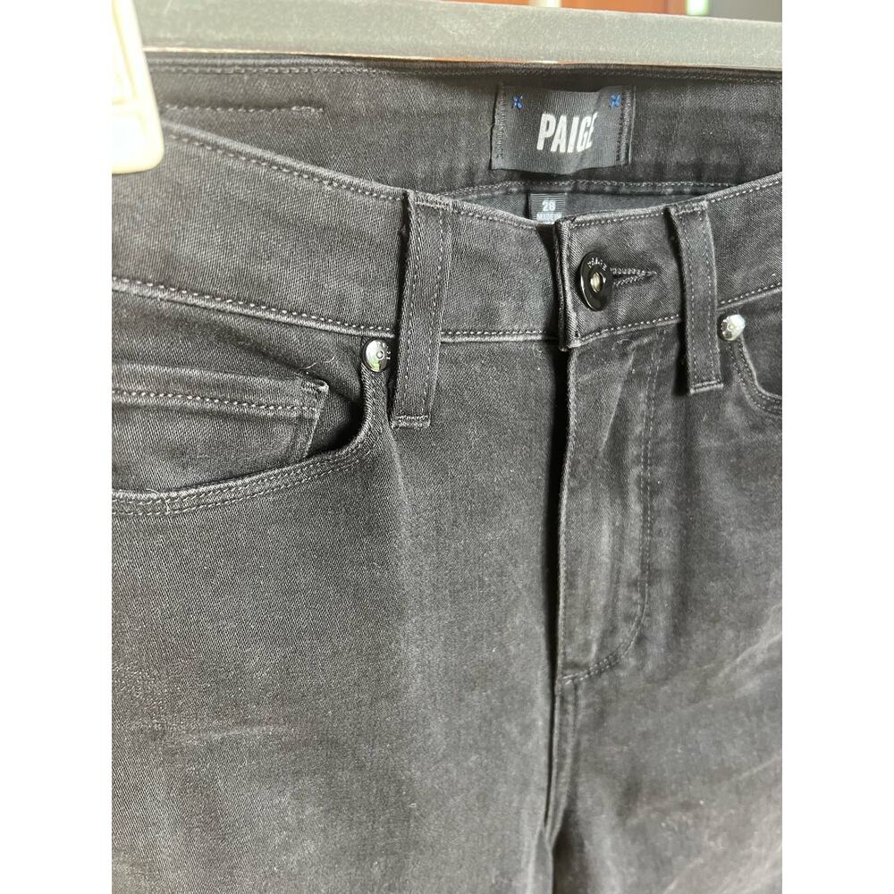 Paige Denim Black Stretch High Rise Ankle Skinny Jeans - Picture 2 of 8